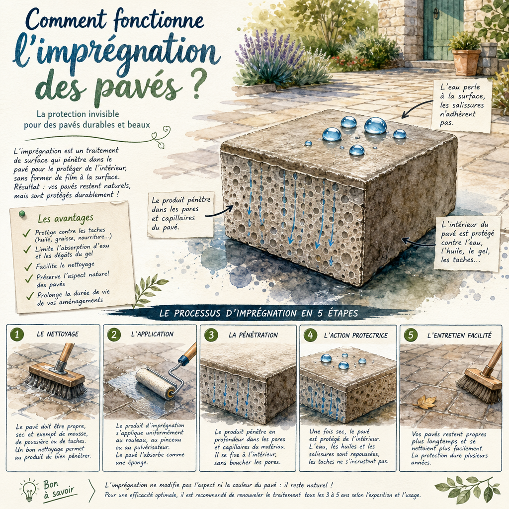Comment fonctionne l’imprégnation des pavés ?