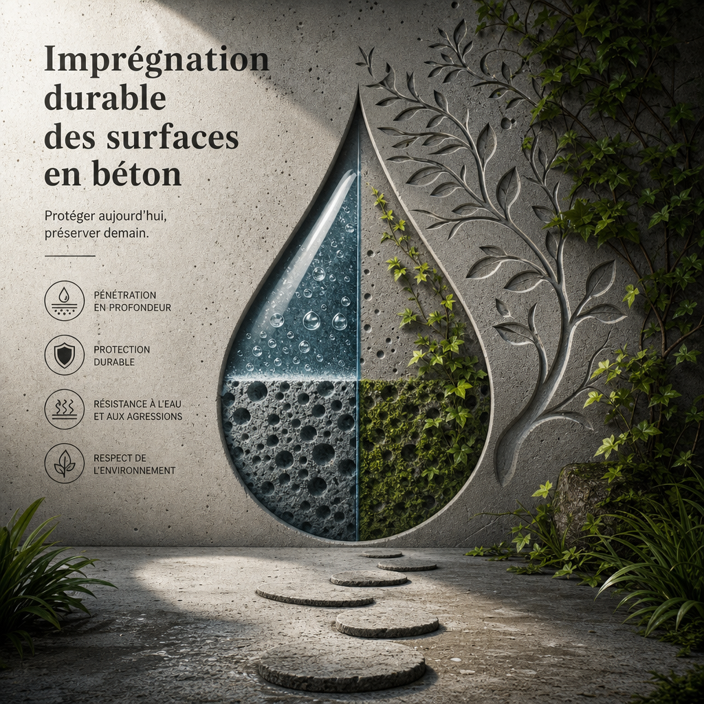 Imprégnation durable des surfaces en béton