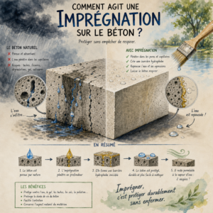 Comment agit une imprégnation sur le béton ?