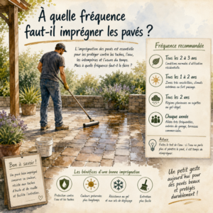 À quelle fréquence faut-il imprégner les pavés ?