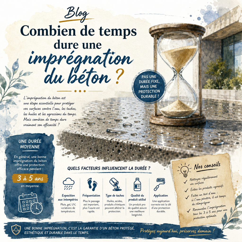Combien de temps dure une imprégnation du béton ?