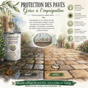 Protection des pavés grâce à l’imprégnation