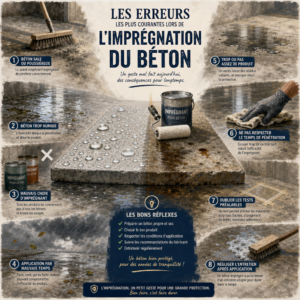 Les erreurs les plus courantes lors de l’imprégnation du béton