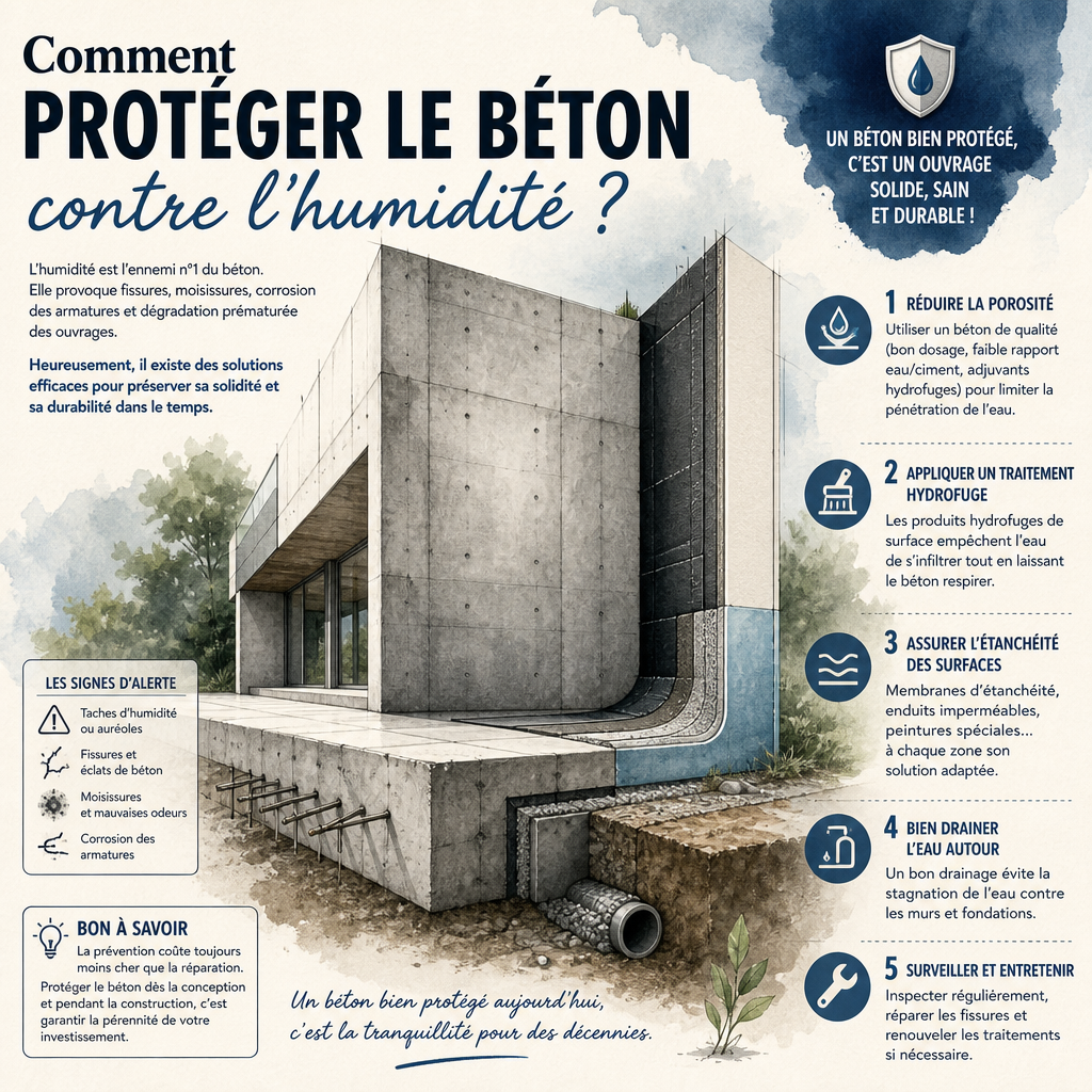 Comment protéger le béton contre l’humidité ?