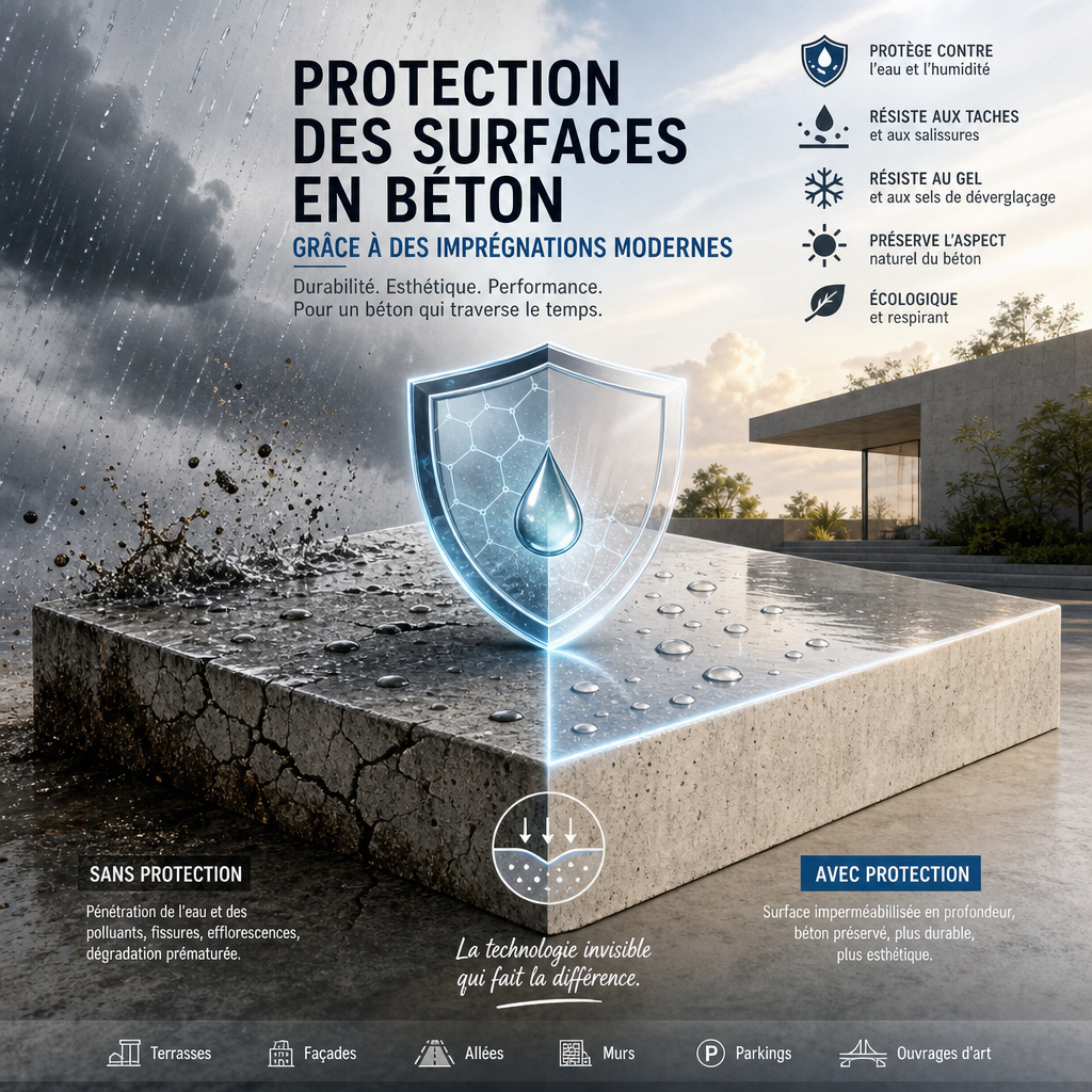 Protection des surfaces en béton grâce à des imprégnations modernes