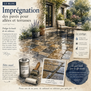Imprégnation des pavés pour allées et terrasses