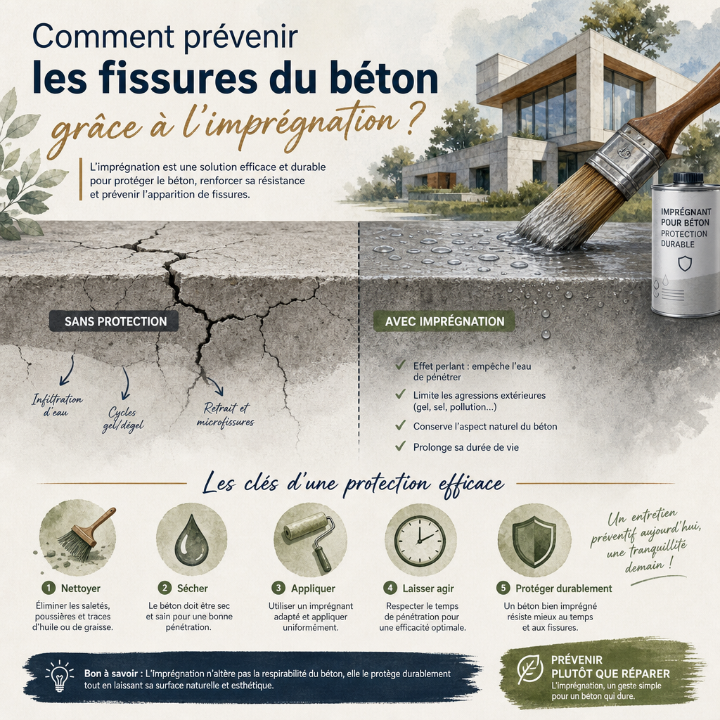 Comment prévenir les fissures du béton grâce à l’imprégnation ?