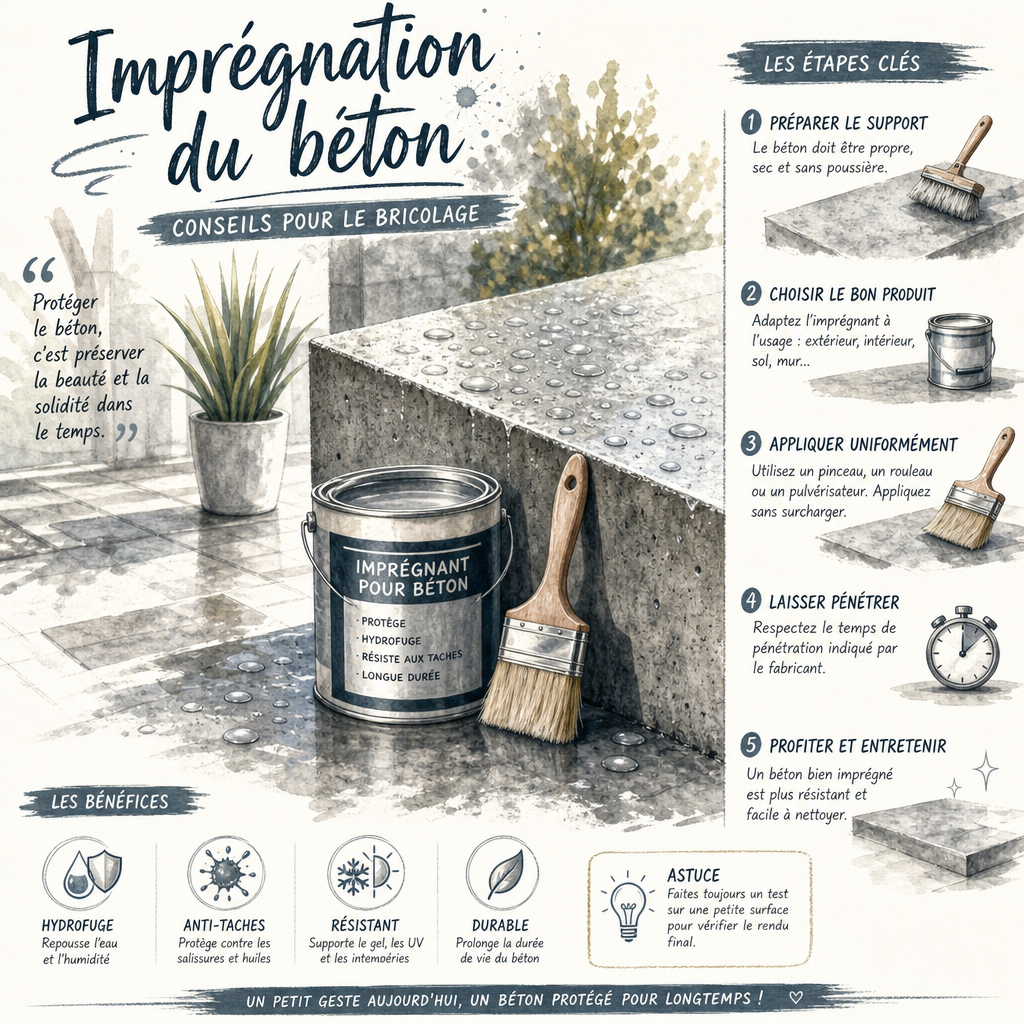 Imprégnation du béton – conseils pour le bricolage