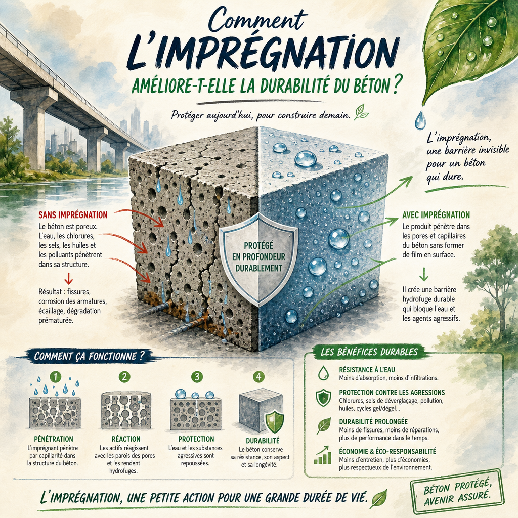 Comment l’imprégnation améliore-t-elle la durabilité du béton ?