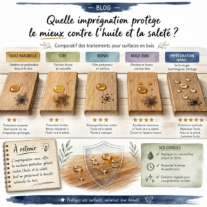 Quelle imprégnation protège le mieux contre l’huile et la saleté ?