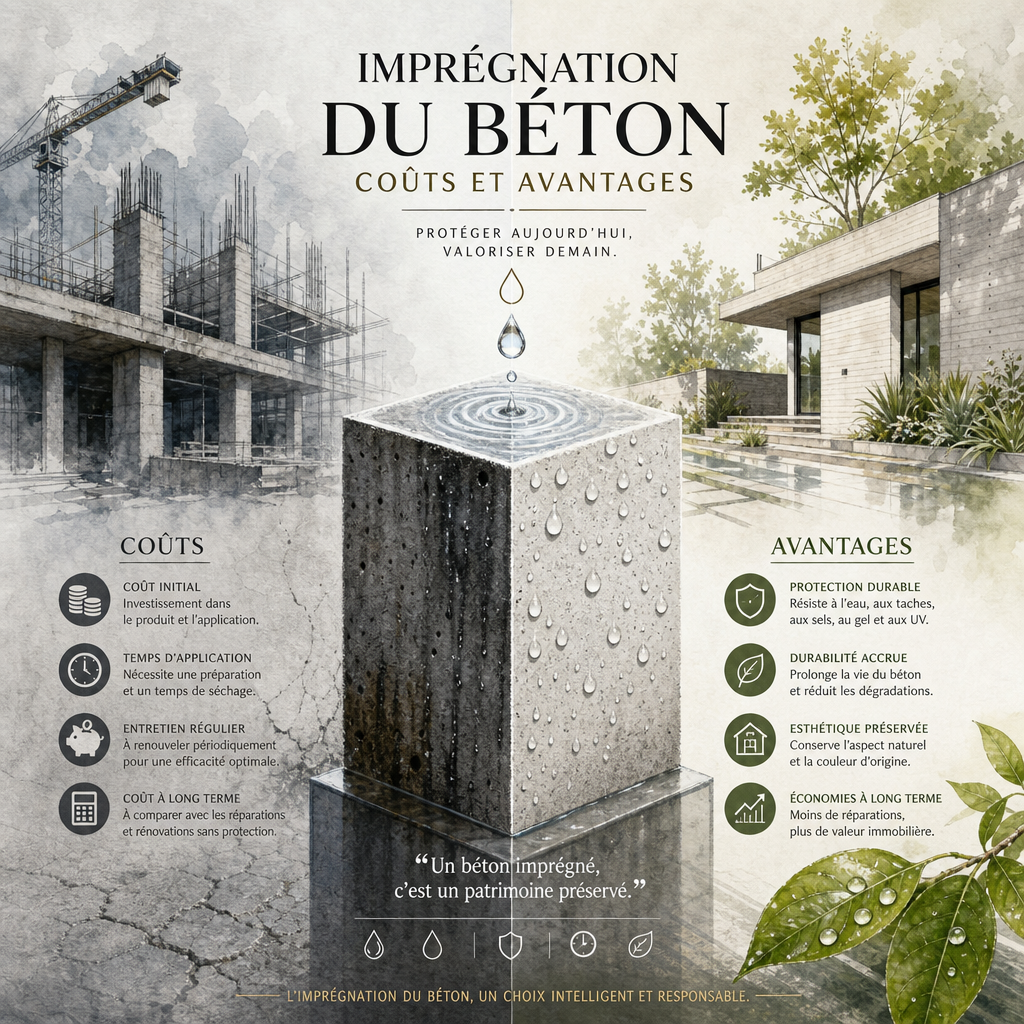 Imprégnation du béton – coûts et avantages